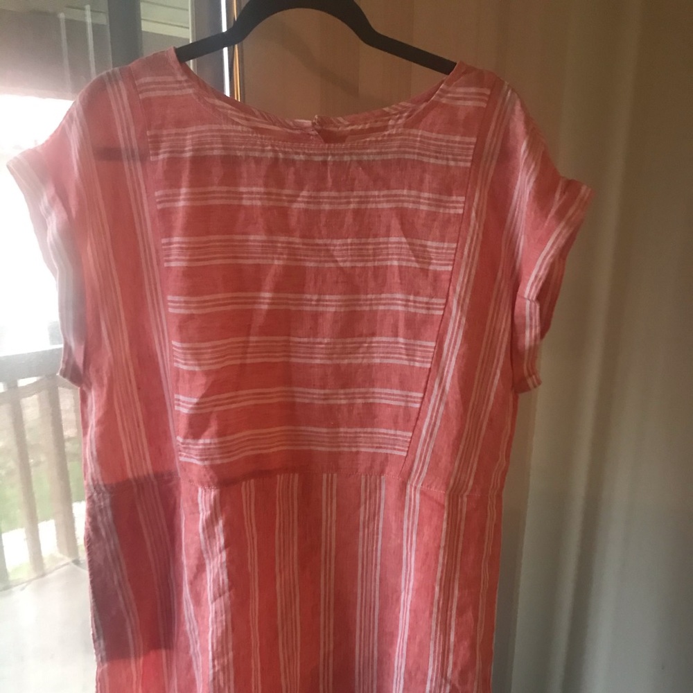 Peach white summer dress